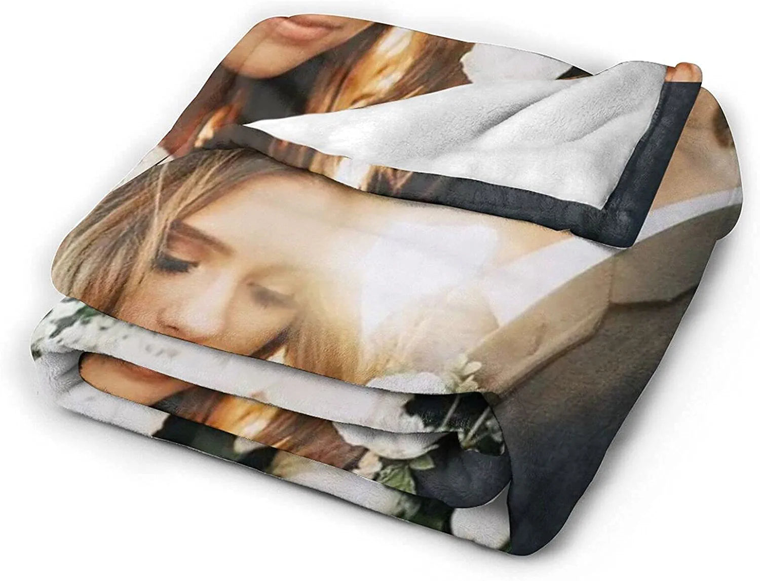 Custom Blanket With Text – Personalized Flannel Throw Blanket For Gifts (Blue, 30x40 Inch)