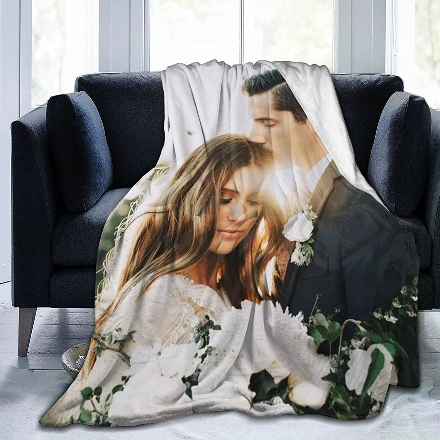 Custom Blanket with Photos Text Customized Blanket Personalized